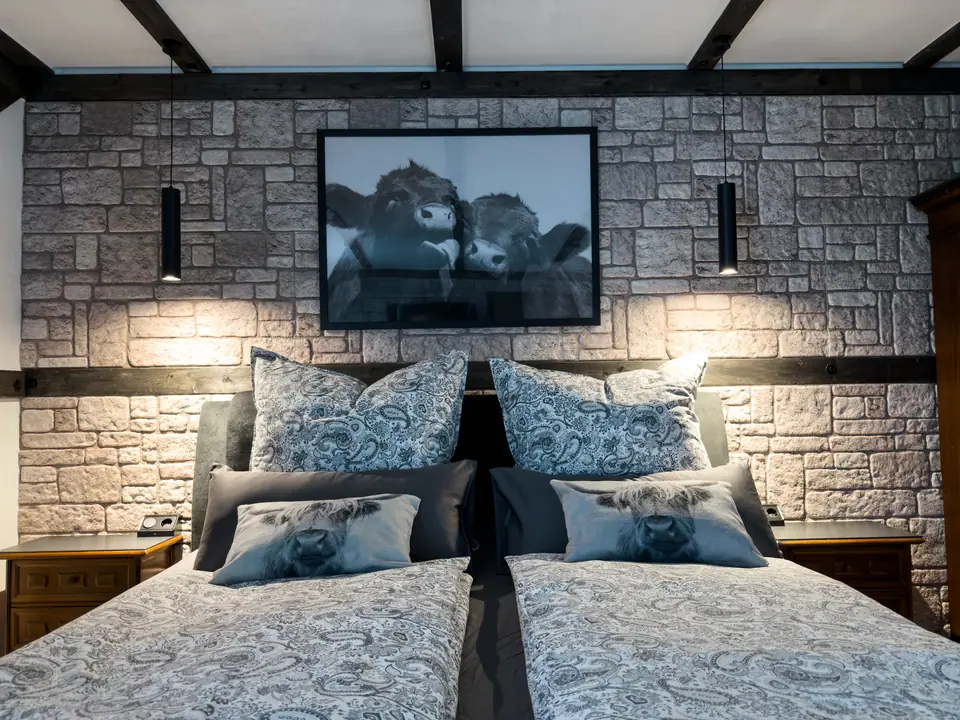 Bedroom with large double bed