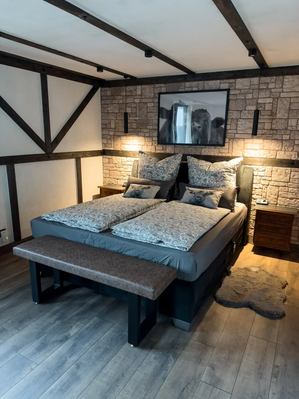 Bedroom in warm light