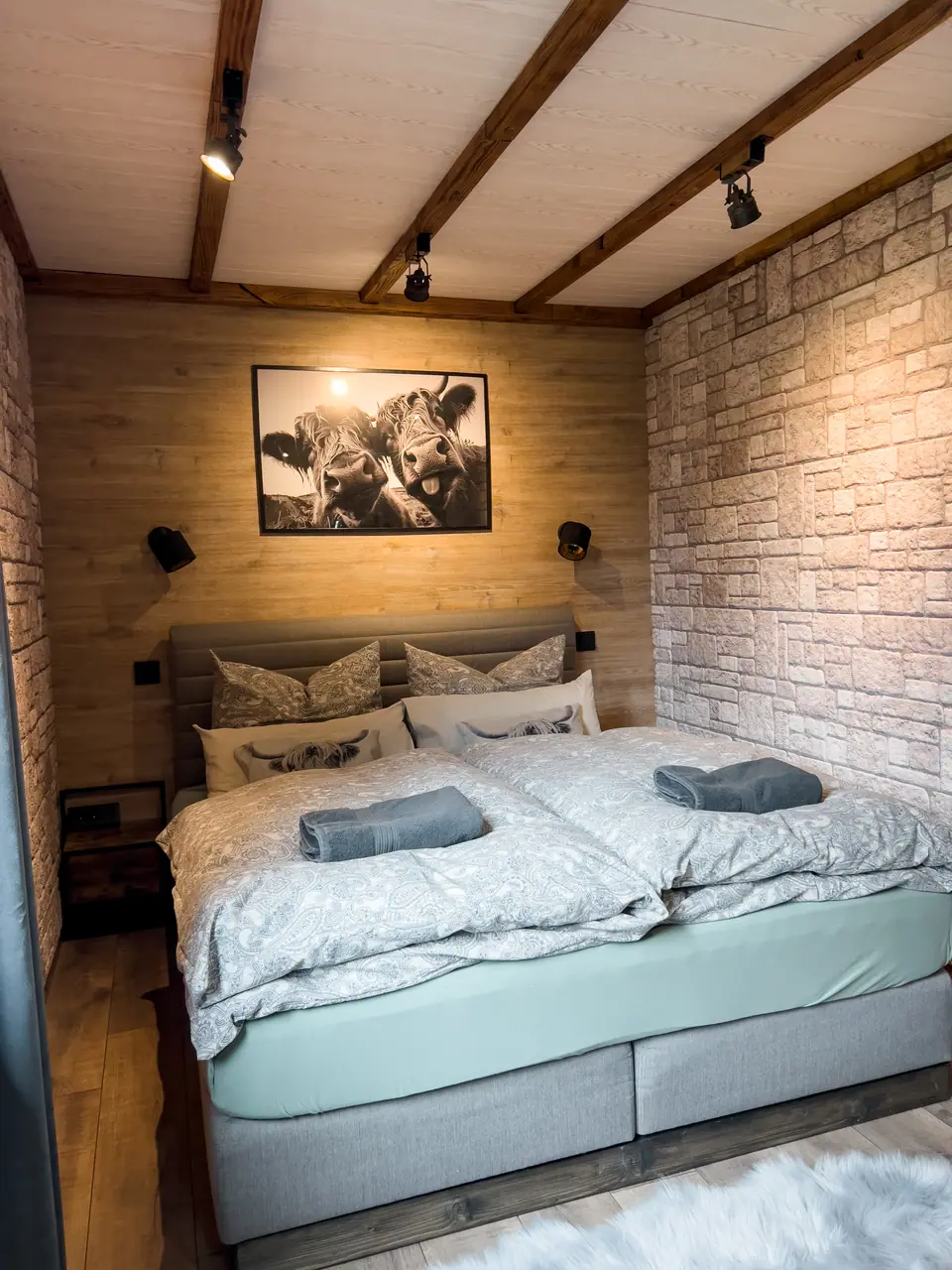 Bedroom with large double bed