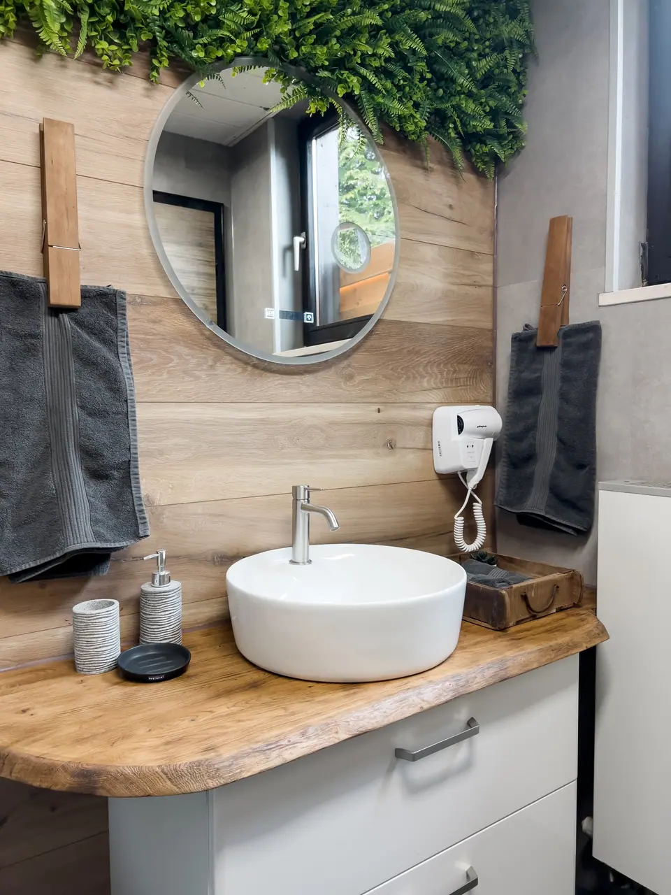Wooden vanity